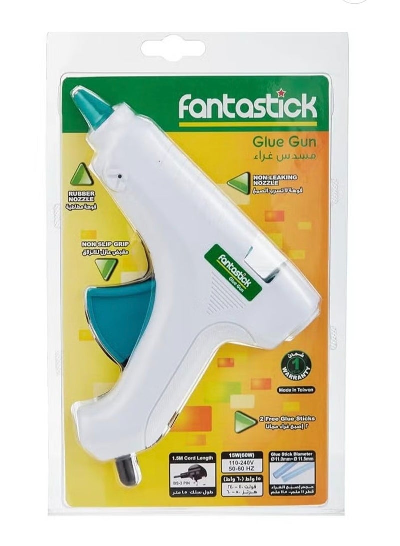Fantastick Fantastic Professional Glue Gun, 60W, for Large Glue Sticks & Fantastick Transparent Hot Melt Glue Sticks for Big Glue Gun, 500 Gram Bundle - Image 2
