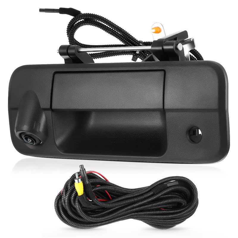 ACAUTO Tailgate Handle Backup Camera Fit for Toyota Tundra 2007-2013 Classic Tailgate Reversing Rear View Park Assist Camera RCA Plug Replaces 69090-0C051 86790-34011 86790-34030 - Image 1
