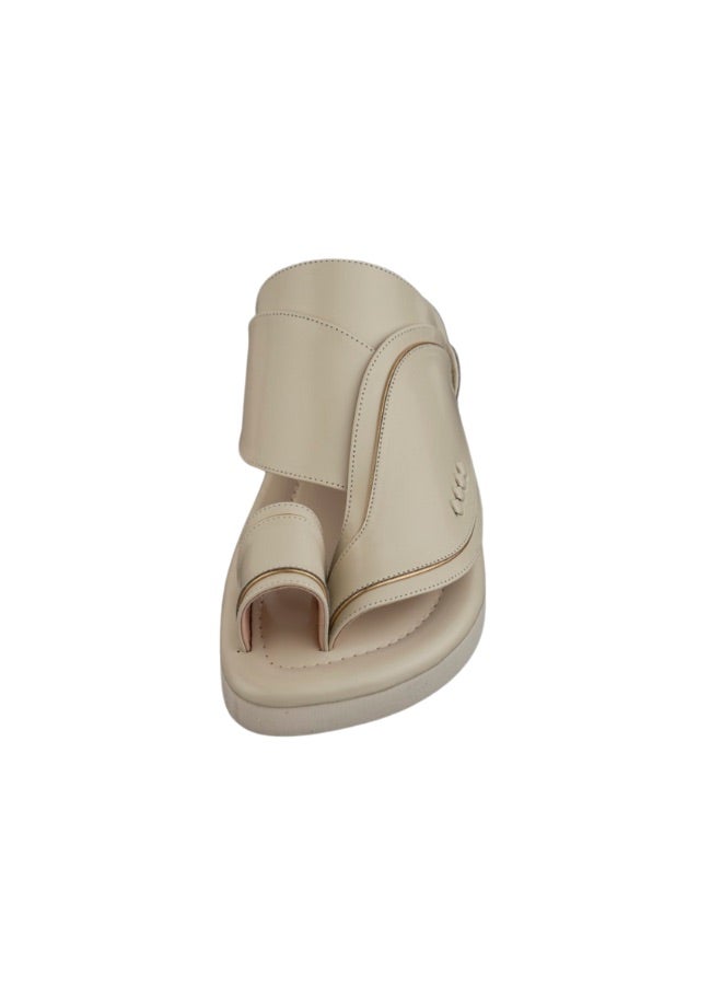 NAD Classic light beige gilded arabic sandals - Image 3
