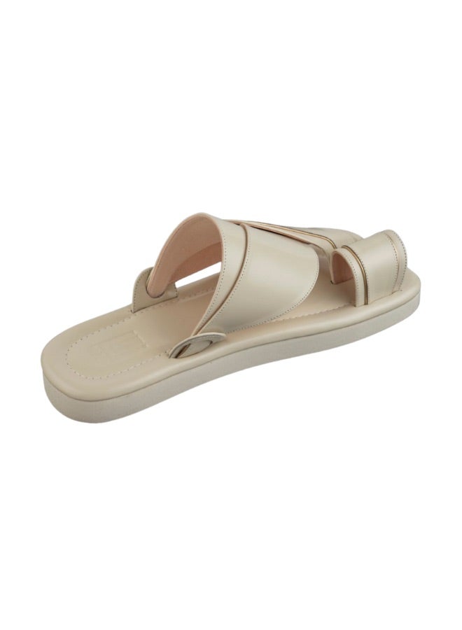 NAD Classic light beige gilded arabic sandals - Image 2