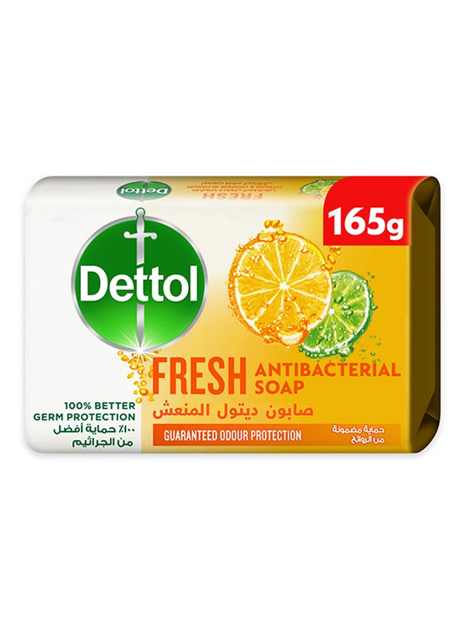 Dettol Fresh Anti-Bacterial Bathing Soap Bar, Citrus And Orange Blossom Fragrance 165grams - Image 2
