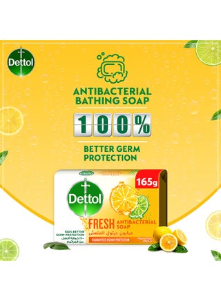 Fresh Anti-Bacterial Bathing Soap Bar, Citrus And Orange Blossom Fragrance 165grams - view 4