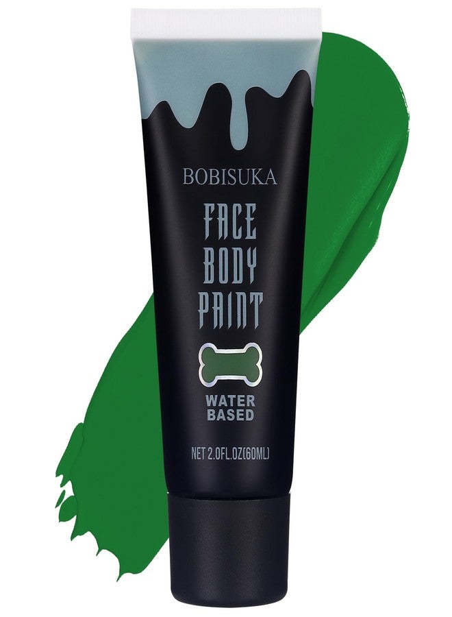 BOBISUKA Green Face Body Paint, Water Based Face Painting for Art Theater Halloween Party Cosplay Clown SFX Makeup for Women Adults, Non-Toxic Washable - Image 1