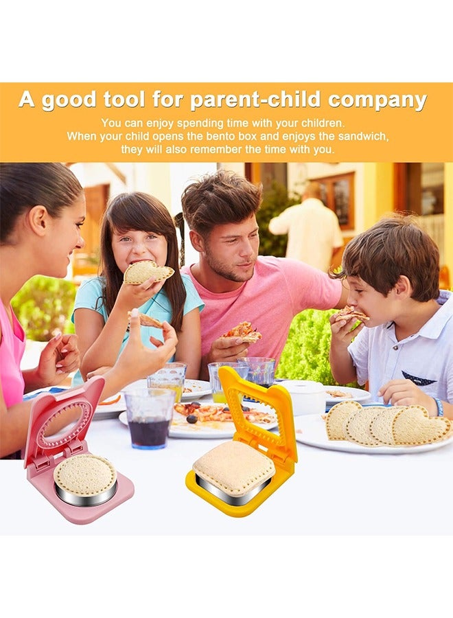 Beauenty Sandwich Cutter and Sealer,Sandwich Cutters for Kids Lunch,Square and Round Cookie Cutter for Children Lunchbox and Bento Box - Image 5