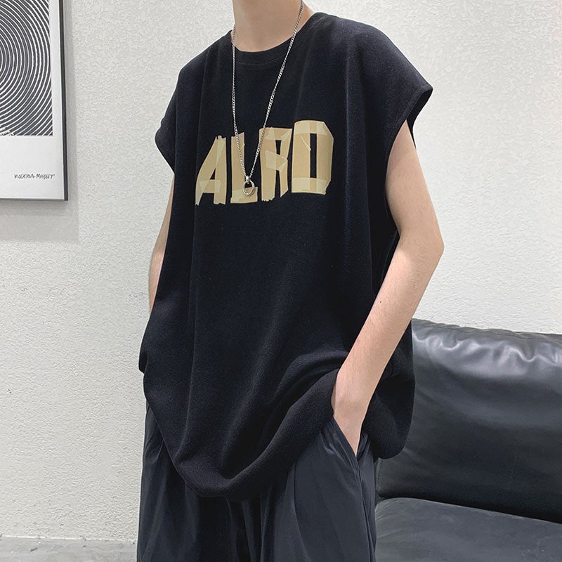 Sleeveless T-shirt men's summer thin Hong Kong style ins fashion brand basketball vest trendy personalized loose sports top - Image 2