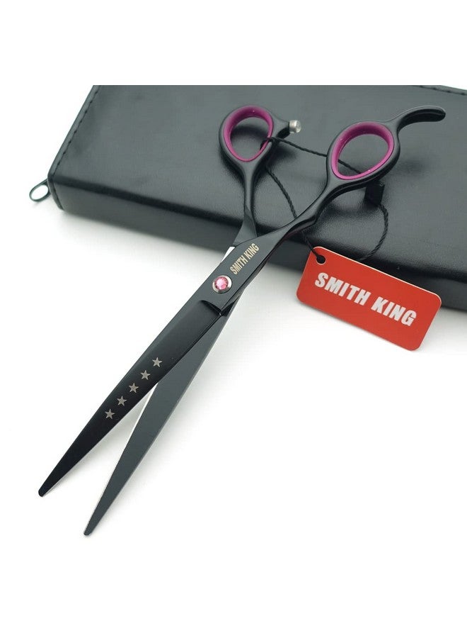 Smithking Professional Dog Grooming Shears Set Dogs Straight & thinning & Curved scissors & chunkers Scissorswith comb in 1 Set for Right-handed & Left-handed (7 in. Black Left-handed) - Image 3