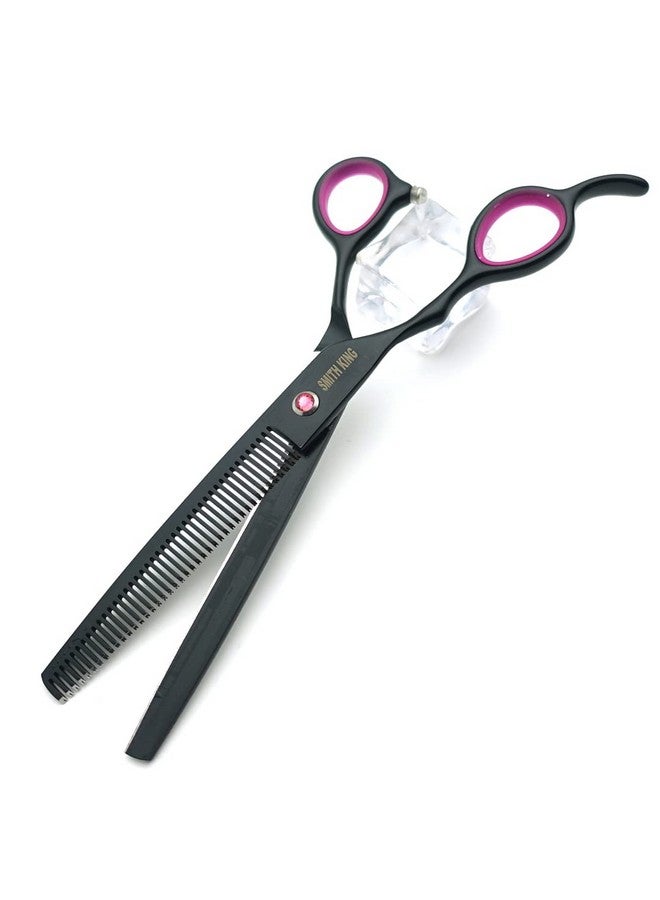 Smithking Professional Dog Grooming Shears Set Dogs Straight & thinning & Curved scissors & chunkers Scissorswith comb in 1 Set for Right-handed & Left-handed (7 in. Black Left-handed) - Image 5