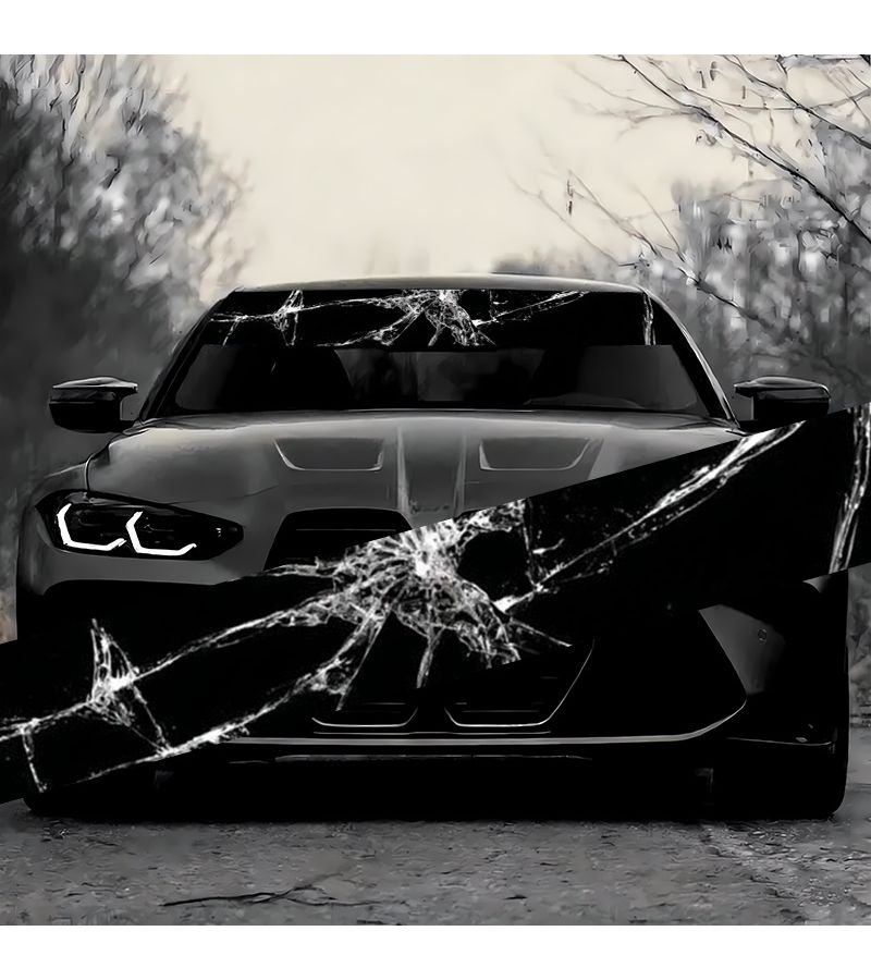 1 Car Windshield Crack Repair Sticker Weather Resistant Self-Adhesive Vinyl - Image 1