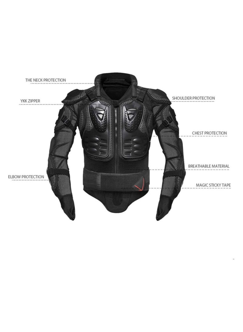 NANAO Motorcycle Armored Protective Suit, Offroad Racing Protective Equipment With Chest,Back,And Elbow Protection Pads,Adjustable And Detachable,Suitable For Off Road,Skateboards,And Motorcycles,Black（L) - Image 5