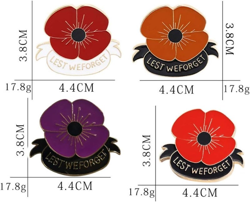 woobles Poppy Brooch Badge Brooch Sweet Casual Creative Red Flower Brooch Alloy Drop Oil Fashion All-match Paint Pin Brooch Gift 1PC - Image 5