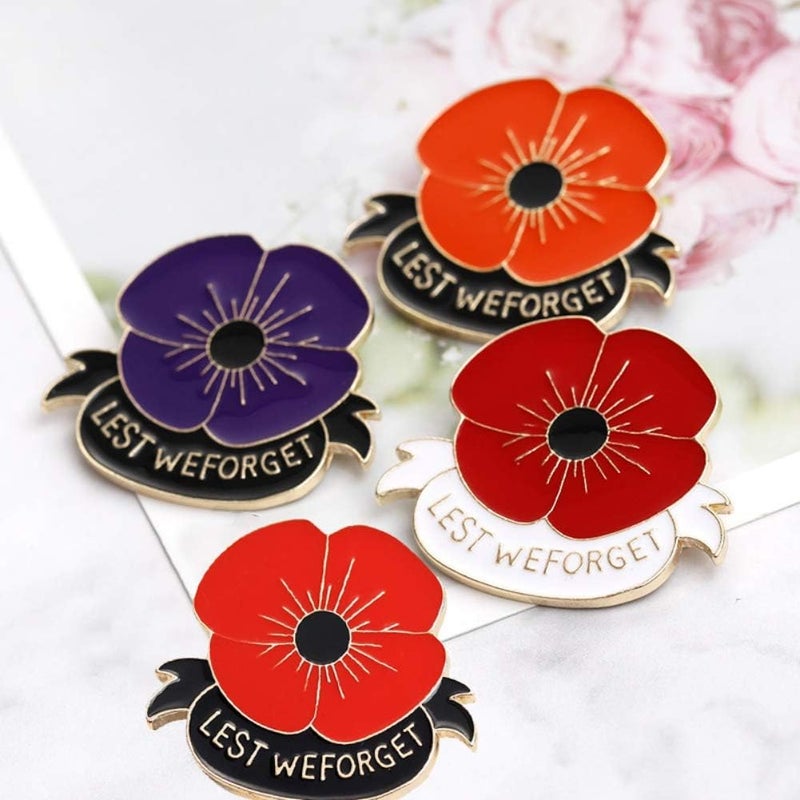 woobles Poppy Brooch Badge Brooch Sweet Casual Creative Red Flower Brooch Alloy Drop Oil Fashion All-match Paint Pin Brooch Gift 1PC - Image 3