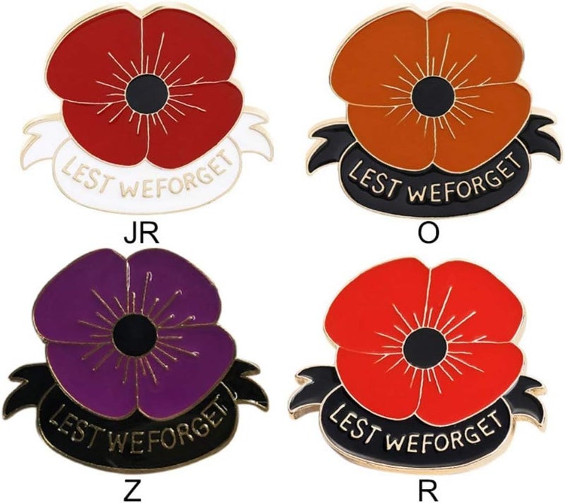 woobles Poppy Brooch Badge Brooch Sweet Casual Creative Red Flower Brooch Alloy Drop Oil Fashion All-match Paint Pin Brooch Gift 1PC - Image 2