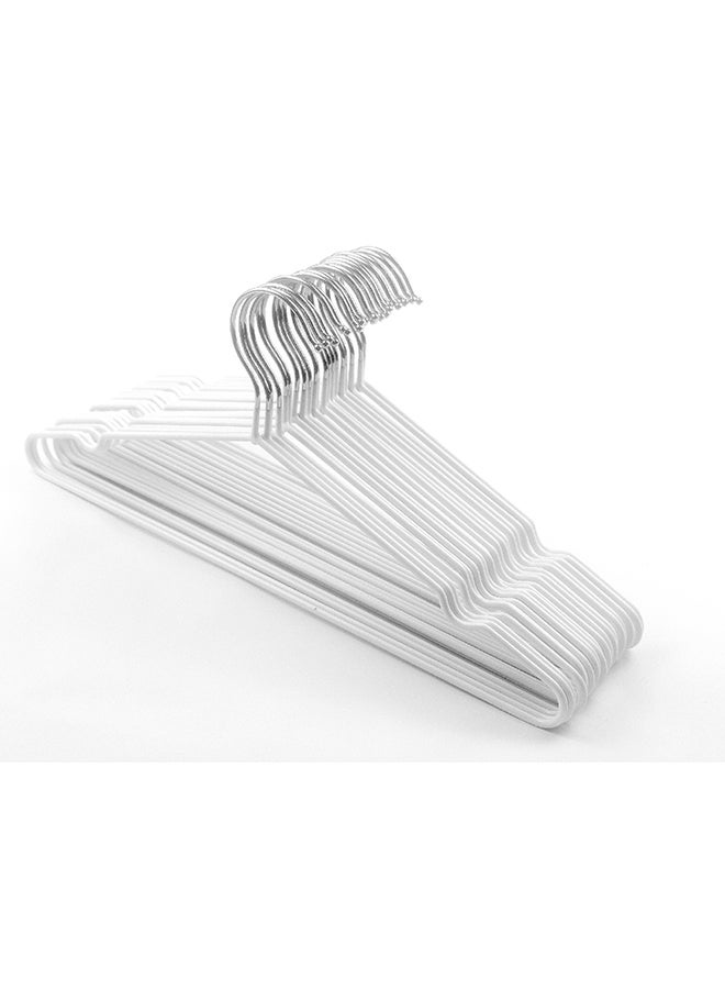 Noon East Pack of 2 - 20 Pack Metal Hangers Plastic Hangers, White Shirt Hangers for Clothes Space Saving Clothes Hangers Rubber Coat Hangers, Strong Anti-Slip Hangers Wire Hangers, 18.2x40.6cm - Image 2