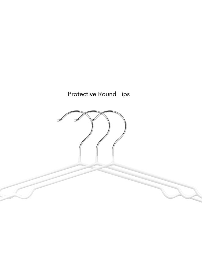 Noon East Pack of 2 - 20 Pack Metal Hangers Plastic Hangers, White Shirt Hangers for Clothes Space Saving Clothes Hangers Rubber Coat Hangers, Strong Anti-Slip Hangers Wire Hangers, 18.2x40.6cm - Image 5