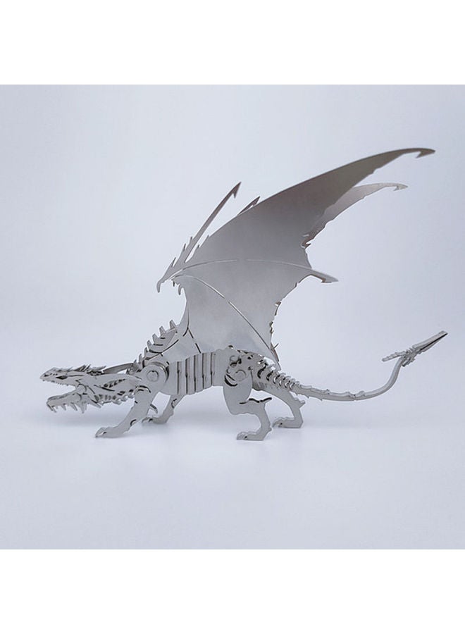 لغز معدني ثلاثي الأبعاد سحري من الفولاذ الأزرق التنين العقرب الملك زودياك Zhuque Dream DIY لعبة حصرية - اللون: Ice Dragon DIY - Image 1