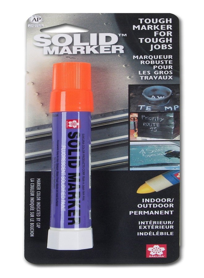 Sakura Solidified Paint Solid Marker, 14 to 392 Degrees F, Fluorescent Orange