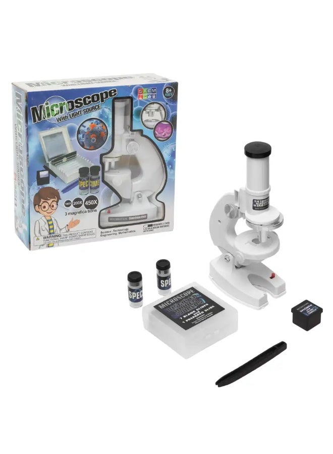 Microscope Up To 450x Magnification with Light Source & Accessories - 450 - Image 1
