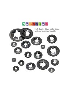 Glarks Glarks 280Pcs Internal Tooth Starlock Push On Locking Washers Speed Clips Fasteners Assortment Kit  - Image 4