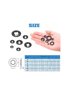 Glarks Glarks 280Pcs Internal Tooth Starlock Push On Locking Washers Speed Clips Fasteners Assortment Kit  - Image 3
