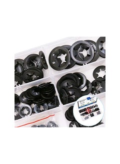 Glarks Glarks 280Pcs Internal Tooth Starlock Push On Locking Washers Speed Clips Fasteners Assortment Kit  - Image 5