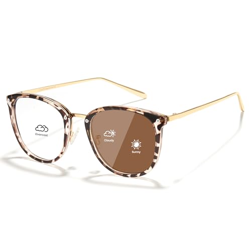 Cyxus Blue Light Glasses Photochromic Lens for Women Fashionable Computer Glasses on Office Reduce Eye Strain Anti Migraine Great for Working Reading - Image 1