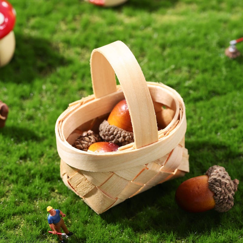 Cabilock 36pcs Mini Woven Baskets with Handles, Farmhouse Small Wood Wedding Candy Gift Storage Baskets for Wedding Party Favors Tree Hanging Ornaments Crafts - Image 2