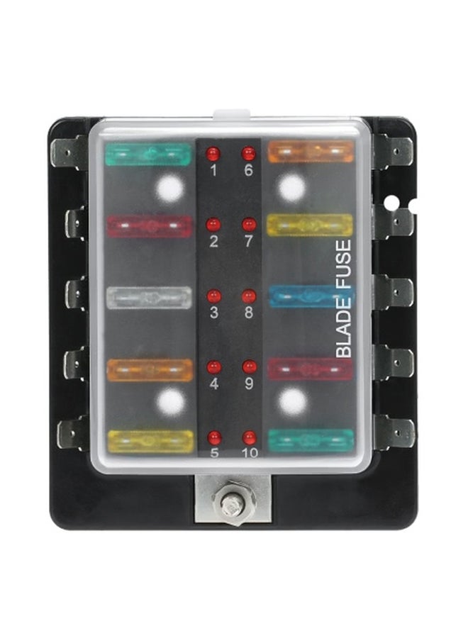 Loquat 10 Way Blade Fuse Box With LED Warning Light - Image 1