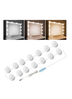 Generic Hollywood Star Light Strip for Vanity Mirror, 14pcs 3 Colors LED Ball Lights DIY, Decorative Lights Set for Vanity, Bathroom, Bedroom (Mirror Not Included)  - Image 3