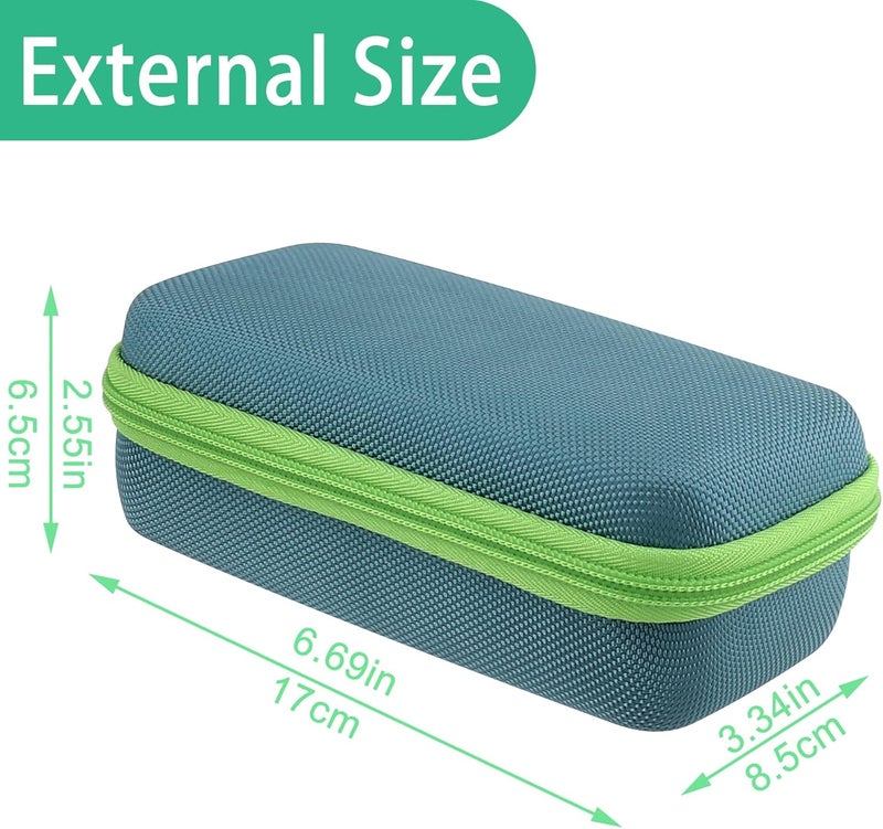 Aenllosi Storage Case Compatible with 3Doodler Start+ Essentials (2024) 3D Pen,Holders for 3D Printing Filament Refill Pack and USB Cable (Only Case,Deep Green & Green Zipper) - Image 5