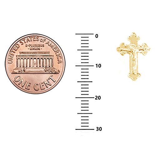 Ritastephens Rosary Necklace Virgin Mary charm and cross pendant Necklace 24 inches long by 3mm praying beads fine Italian Sterling Silver 925 yellow Gold overlay for men and women - Image 4