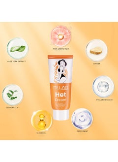 MELAO Slimming Cream, Body Massage Cream, Natural 87% Organic, Anti-Cellulite Hot Cream, Fat Burn Gel Shaping Cream, Weight Loss Cream, Firms Skin Muscle Relaxation, Home Portable （60g/2fl.oz）  - Image 2