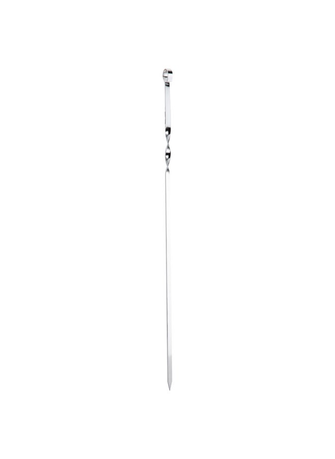 AL SANIDI Stainless steel grilling skewers, BBQ skewers, Silver, Size 57 Cm  - Image 3