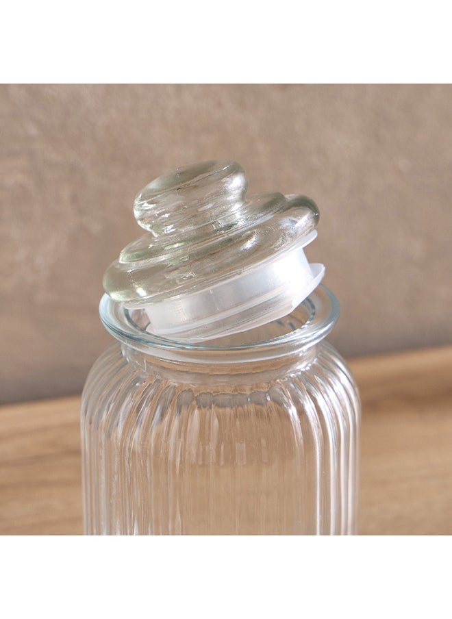 Home Box Essential Ribbed Glass Jar 1000 ml  - Image 3