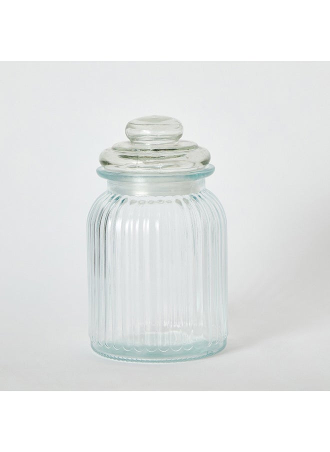 Home Box Essential Ribbed Glass Jar 1000 ml  - Image 5