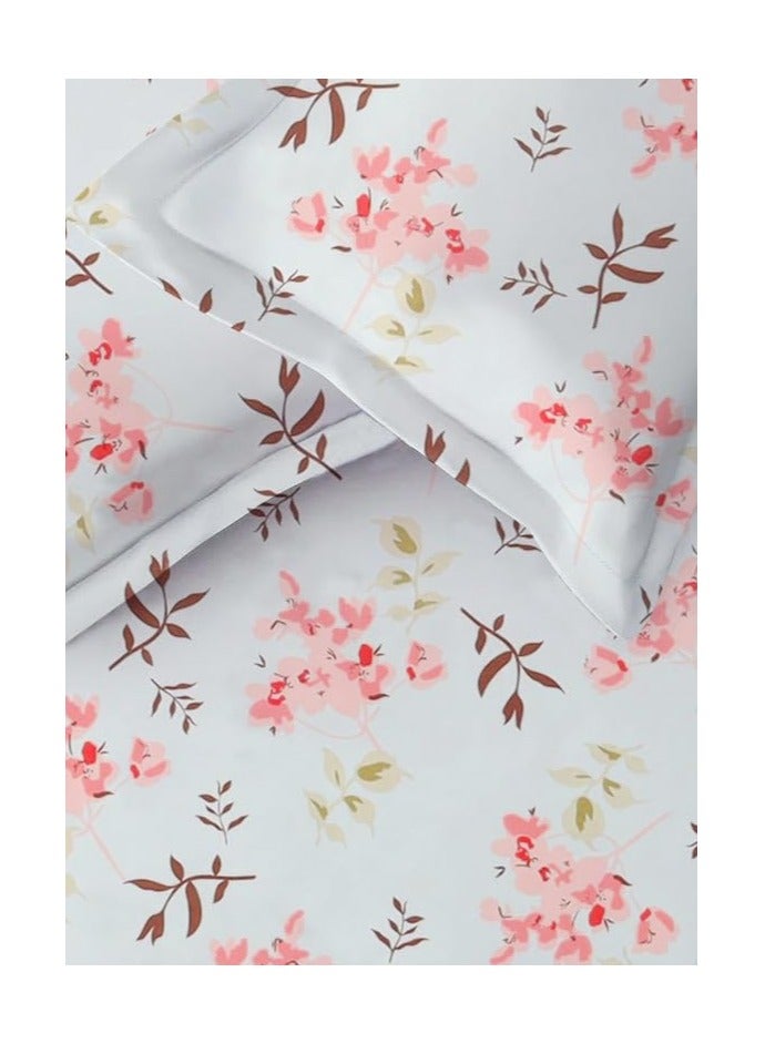 BSB HOME Premium Glace Cotton 180 TC KING Fitted Bedsheet Set  with 2 Pillow Covers 183x198 +25 Cms – Soft Blue-72*78+10 INCH - Image 3