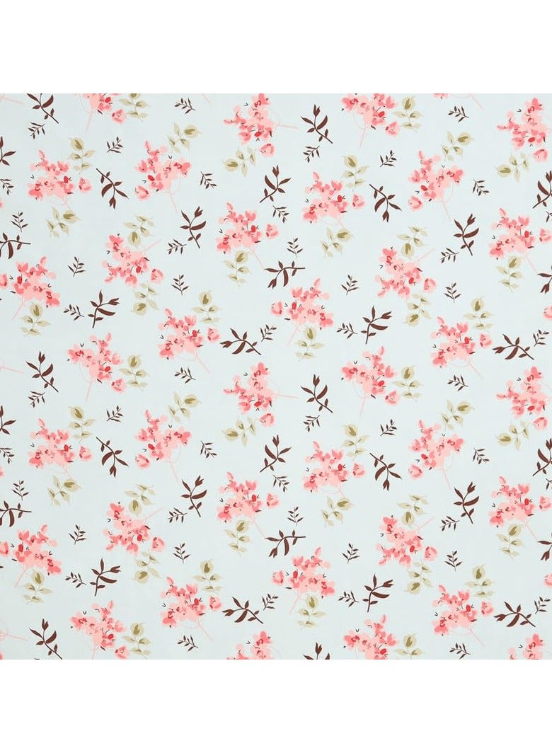 BSB HOME Premium Glace Cotton 180 TC KING Fitted Bedsheet Set  with 2 Pillow Covers 183x198 +25 Cms – Soft Blue-72*78+10 INCH - Image 5