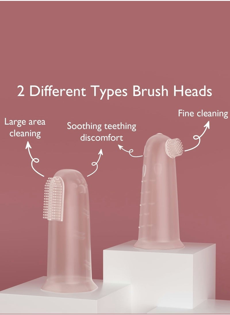 Momcozy Silicone Finger Toothbrush for Baby, Baby Finger Toothbrush for Training Teething, Infant Toothbrush, Toddler Toothbrush Baby Oral Cleaner  - Image 2