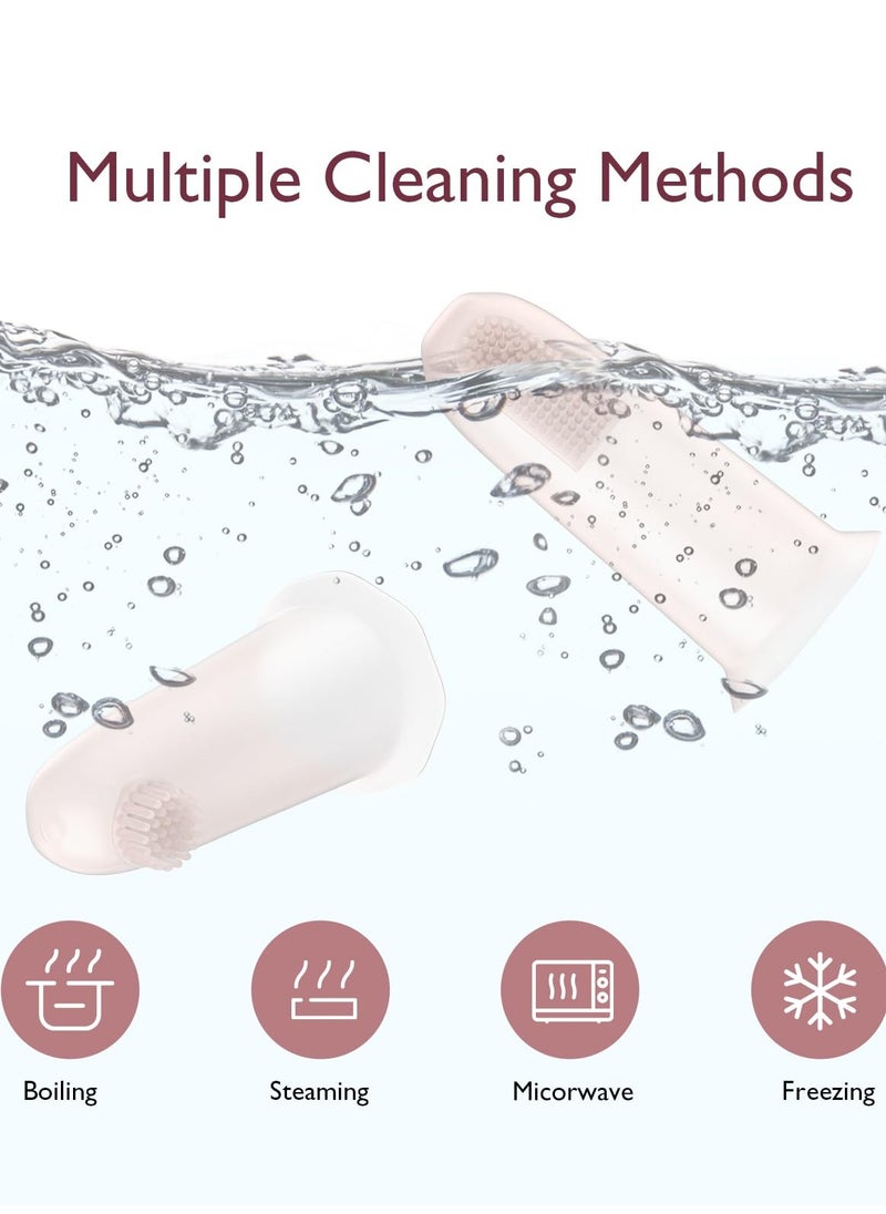 Momcozy Silicone Finger Toothbrush for Baby, Baby Finger Toothbrush for Training Teething, Infant Toothbrush, Toddler Toothbrush Baby Oral Cleaner  - Image 5