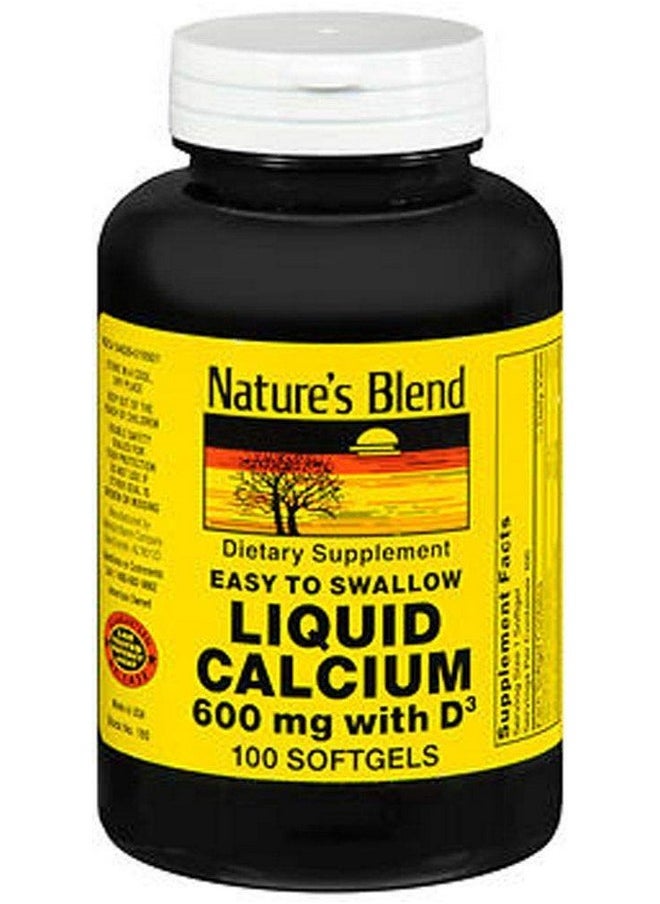 Nature's Blend - Natures Blend Easy To Swallow Liquid Calcium 600Mg 100Ct - Image 1