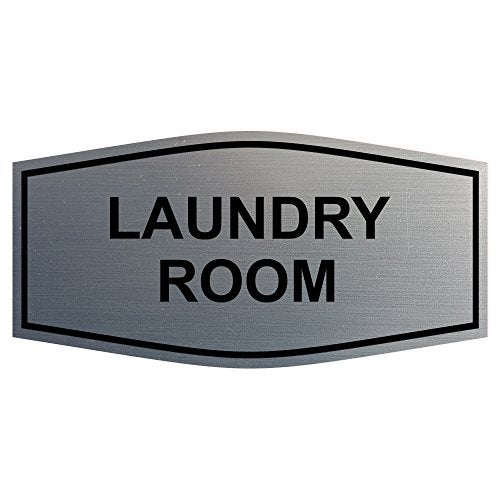All Quality Fancy Laundry Room Sign (Brushed Silver) - Small 1 Pack - Image 1