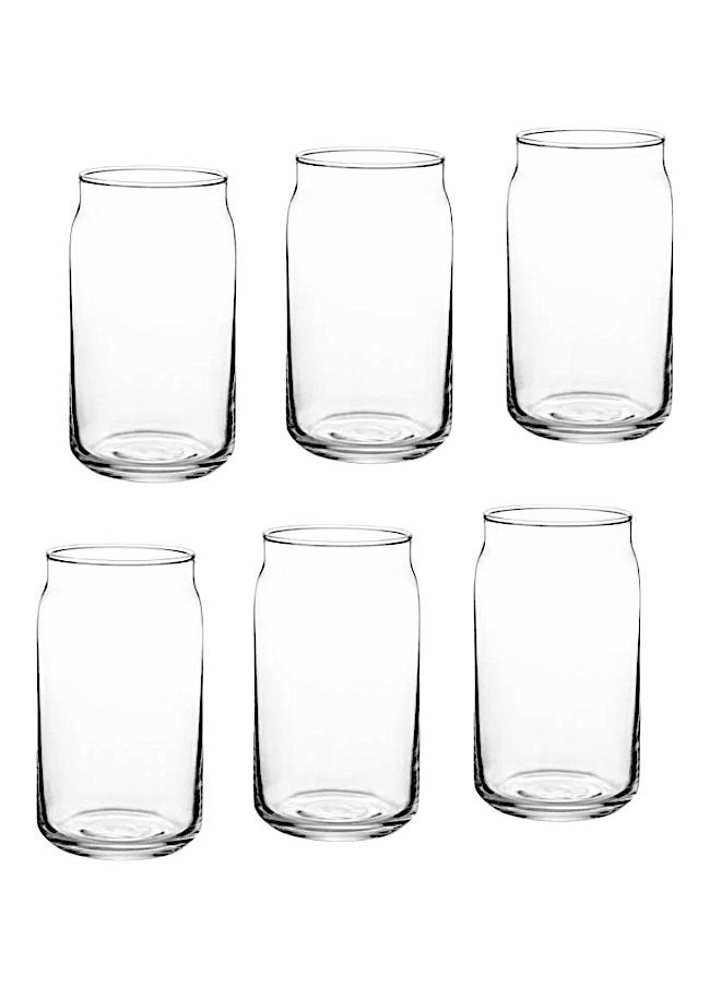 Green Apple Pack Of 6 Multi-Use Glasses For Water, Juice, And Soft Drinks, Made Of Clear Glass, Capacity 476 Ml Each  - Image 1