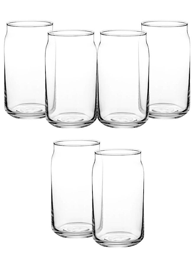 Green Apple Pack Of 6 Multi-Use Glasses For Water, Juice, And Soft Drinks, Made Of Clear Glass, Capacity 476 Ml Each  - Image 2