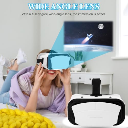Saycker Virtual Reality Goggles 3D VR Glasses Adjustable VR Virtual Reality Headset with Wide Angle Lens Universal 3D VR Headset for Kids Adults HD Goggles for Phone Movies Games - Image 3