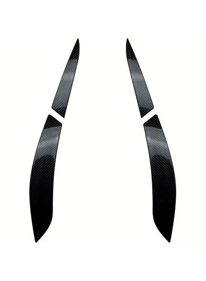 Glossy Black Tail Light Covers Adhesive Trim For Car Rear Eyelid Styling - Image 2