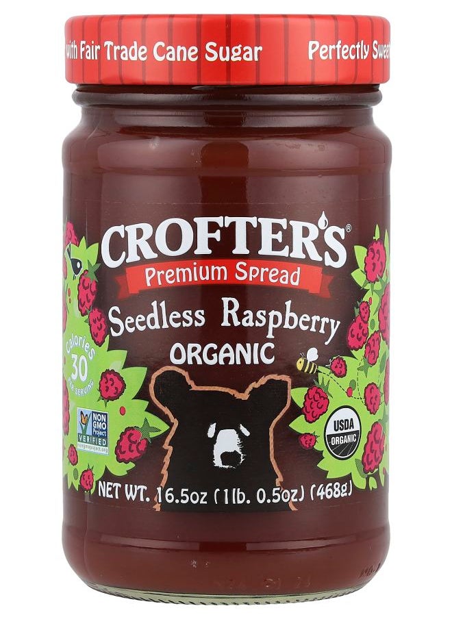 CROFTER'S ORGANIC - Organic Premium Spread Seedless Raspberry 16.5 oz (468 g) - Image 1
