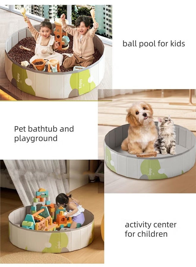JOUDIYA Foldable Ball Pit Pool Kids Sand and Water Table Portable Sandbox Swimming Pool Indoor Outdoor Play Activity Center 47 * 12 Inches - Image 4