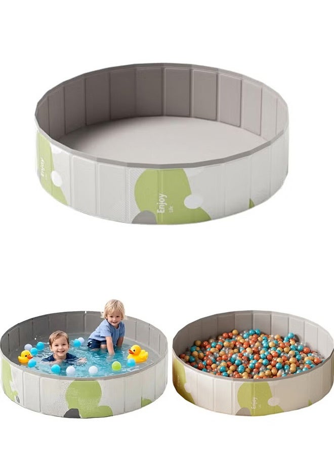 JOUDIYA Foldable Ball Pit Pool Kids Sand and Water Table Portable Sandbox Swimming Pool Indoor Outdoor Play Activity Center 47 * 12 Inches - Image 1