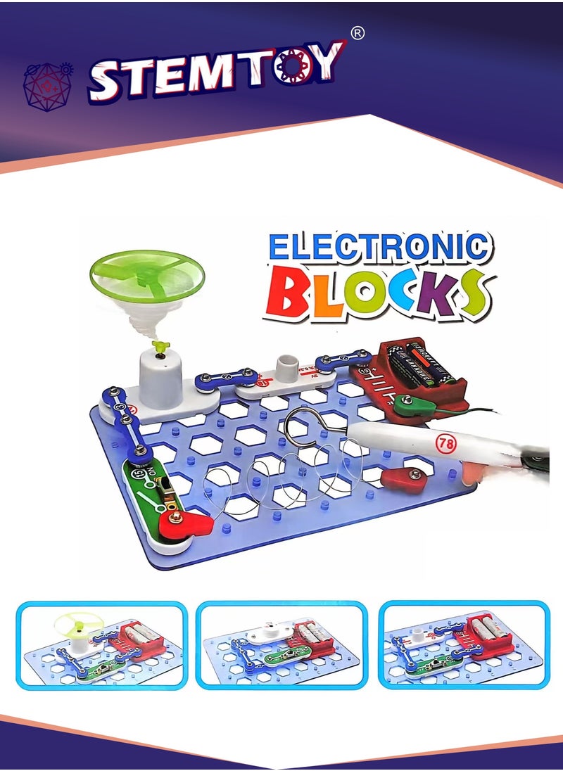 STEMTOY - 12-in-1 Electric Circuit Experiment Kit for Kids – Build Series & Parallel Circuits, Electric Maze, DIY Physics Projects for Boys & Girls Ages 5+, Educational Science Kit for Learning Electricity and Electronics - Image 1