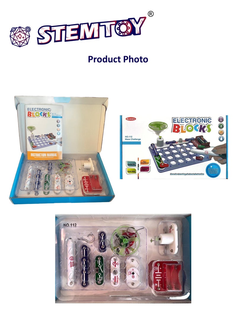 STEMTOY - 12-in-1 Electric Circuit Experiment Kit for Kids – Build Series & Parallel Circuits, Electric Maze, DIY Physics Projects for Boys & Girls Ages 5+, Educational Science Kit for Learning Electricity and Electronics - Image 1