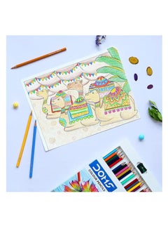 DOMS Dom's Soft Wood Colour Pencils with Free Sharpener, Art & Craft colors for kids  - Image 3